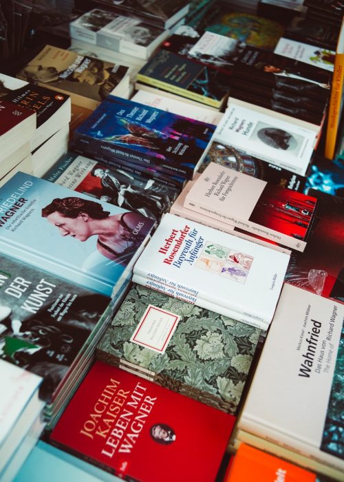 pile of assorted-title books